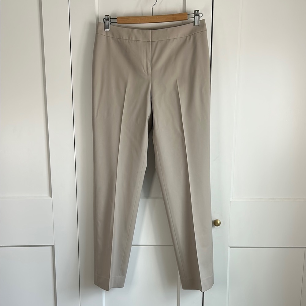 Lafayette 148 Beige/Taupe Barrow Wool Trousers | 4